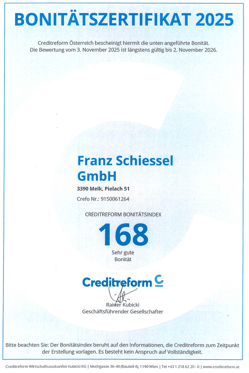 Qualitätsmanagement-Zertifikat